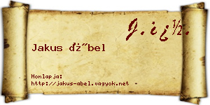 Jakus Ábel névjegykártya